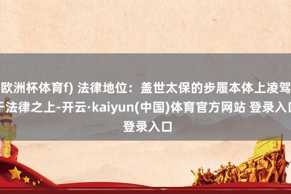 欧洲杯体育f) 法律地位：盖世太保的步履本体上凌驾于法律之上-开云·kaiyun(中国)体育官方网站 登录入口