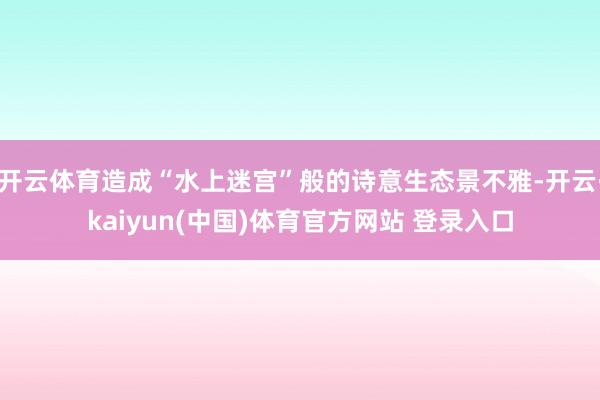 开云体育造成“水上迷宫”般的诗意生态景不雅-开云·kaiyun(中国)体育官方网站 登录入口